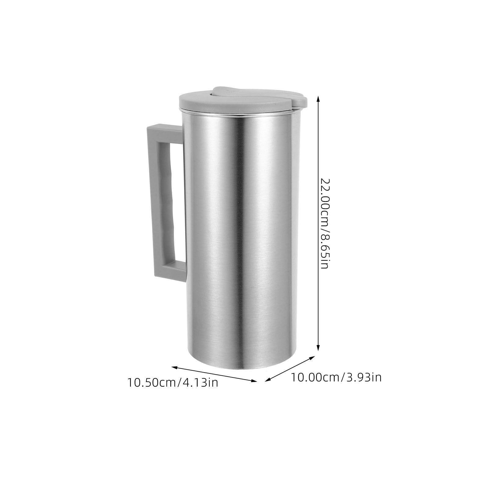 

Stainless Steel Cold Water Pitcher Large Capacity Serving Pitcher for Beverages Juice Iced Coffee Lemonade Home Office Outdoor