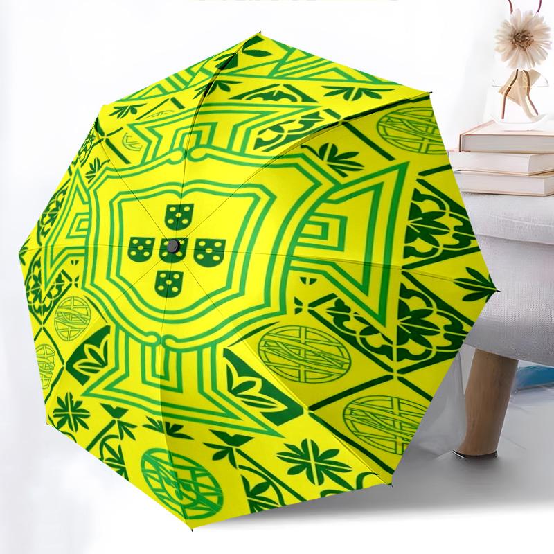 Portuguese Heritage Royal Symbols Folding umbrella durable Suitable for all seasons Three folds light Umbrella