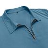 Men's Sports Polo Shirt Fashion Solid Colour Men's Long-Sleeved Zip-Up Collar Top