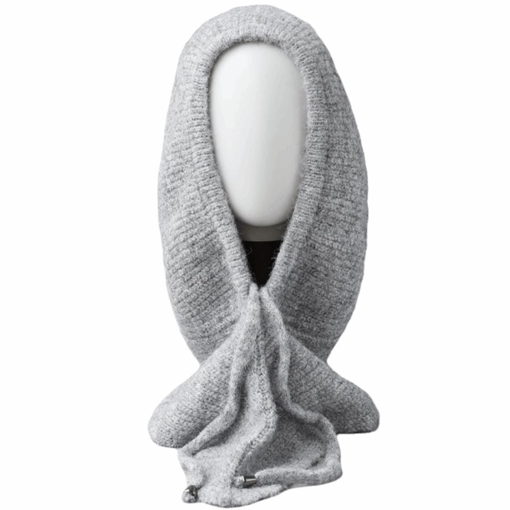 Winter Warm Shawl Balaclava Hats Solid Color Hooded Scarf Fashion Knitted Pullover Hat