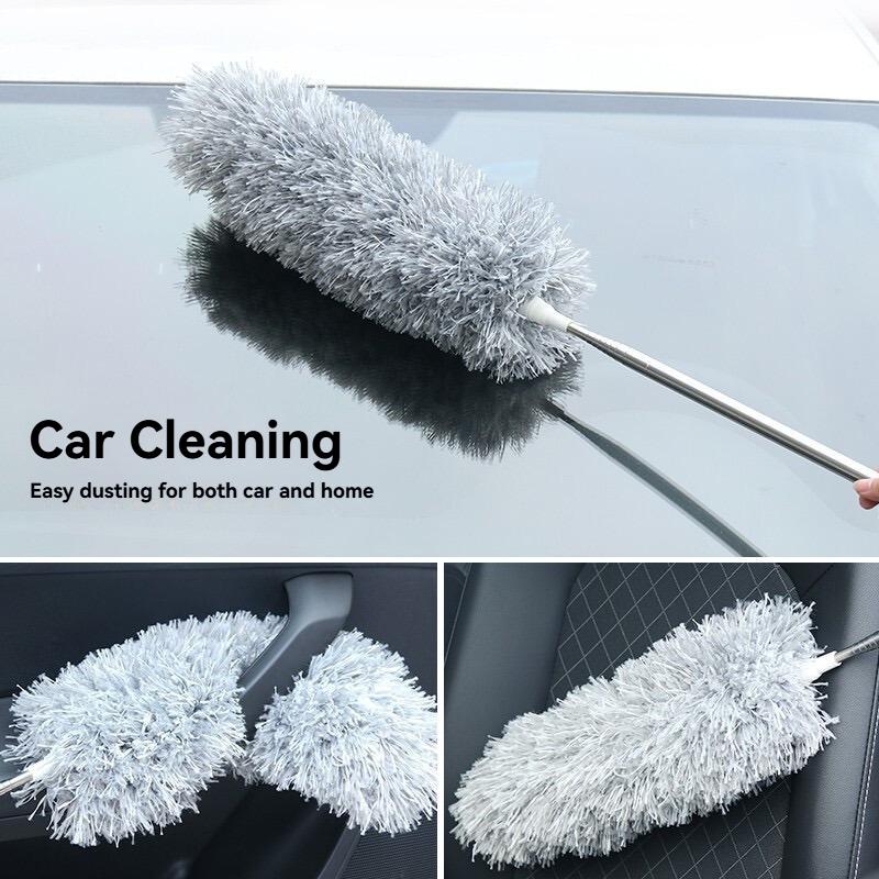 1pc Extended Long Feather Duster with Telescopic Function for Ceiling Cleaning, a Household Dust - Removing Broom