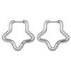 1Pairs Stainless Steel Women Men Ear Stud Triangle Heart Star Circle Hoop Earring Unisex Piercing Jewelry