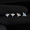 Shiny Angel Wing Earrings Women Personality   Ear Bone Stud Jewelry