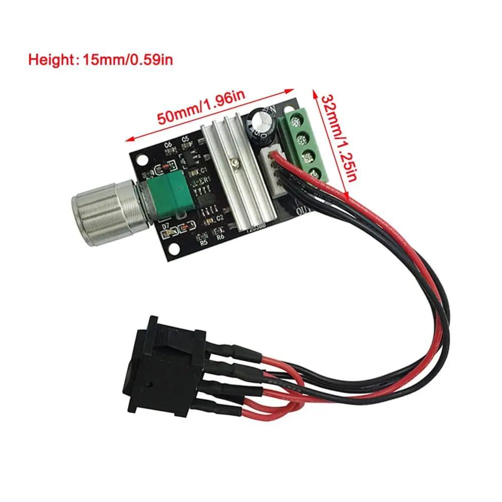 2PCS ABS Motor Speed Controller PWM-DC Motor Speed Regulator 6V12V24V 3A Speed Control Switch With Forward And Reverse Rotation