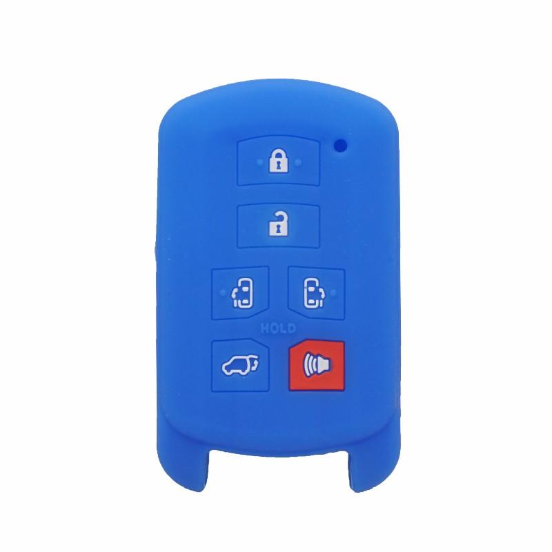 Cocolockey Silicone Car Key Cover Case Holder For Toyota Sienna 6Buttons Remote Key Fit For Sienna 2012- Car Accessories