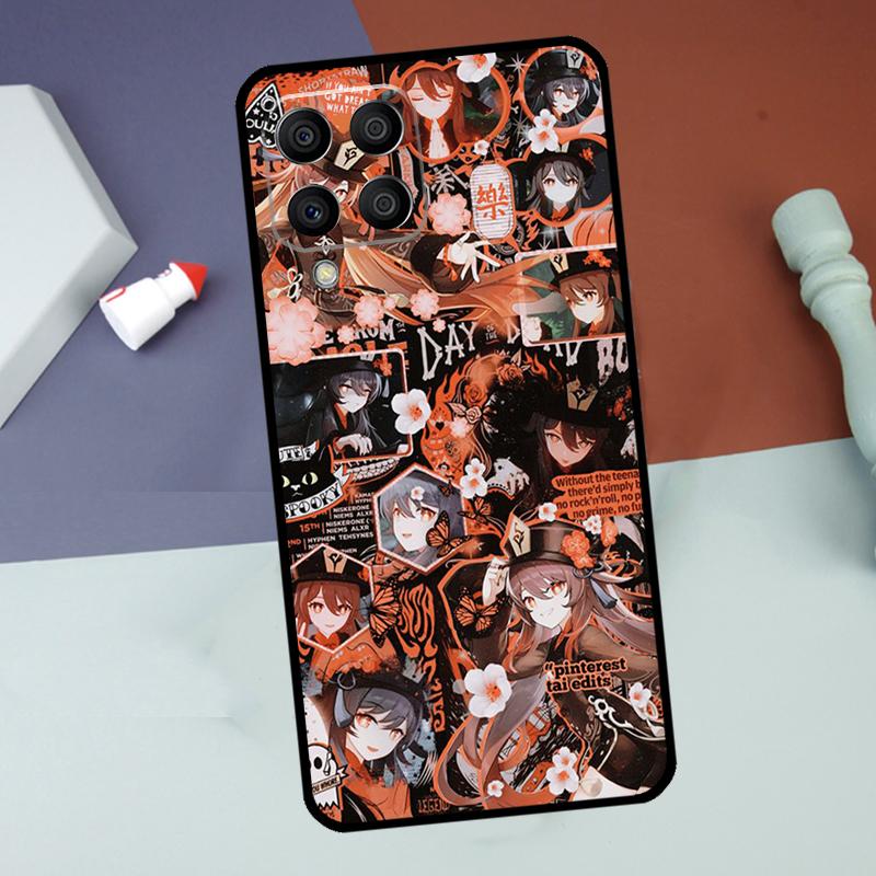Hu Tao Genshin Impact Tecknad Film För Samsung Galaxy M14 M34 M54 M15 M35 M55 M13 M23 M33 M53 M31 M51 M20 M12 M52 M06 M16 Fodral