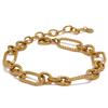 Yhpup Waterproof Stainless Steel Metal Handmade Neck Chain Necklace Bracelet for Women Statement Fashion Jewelry PVD Plated