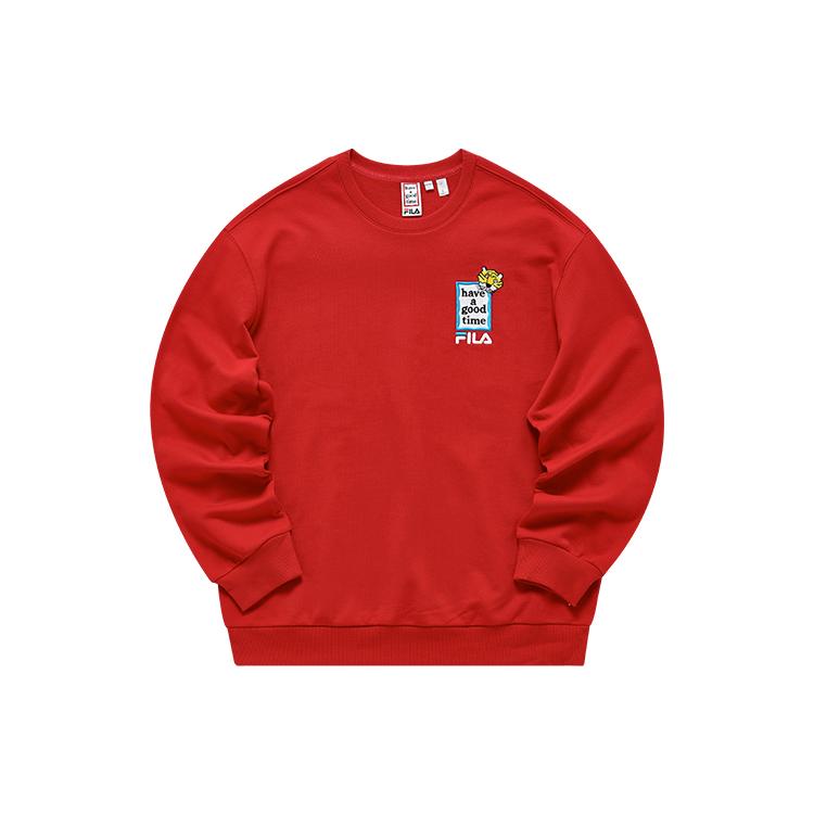 New FILA x Have A Good Time Sweatshirt Unisex Legend Red F11U219204F-RD