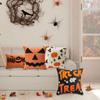 Halloween Embroidery Pillowcase Home Holiday Decoration Sofa Pillow Cover Living Room Plush Orange Cushion Covers 45x45