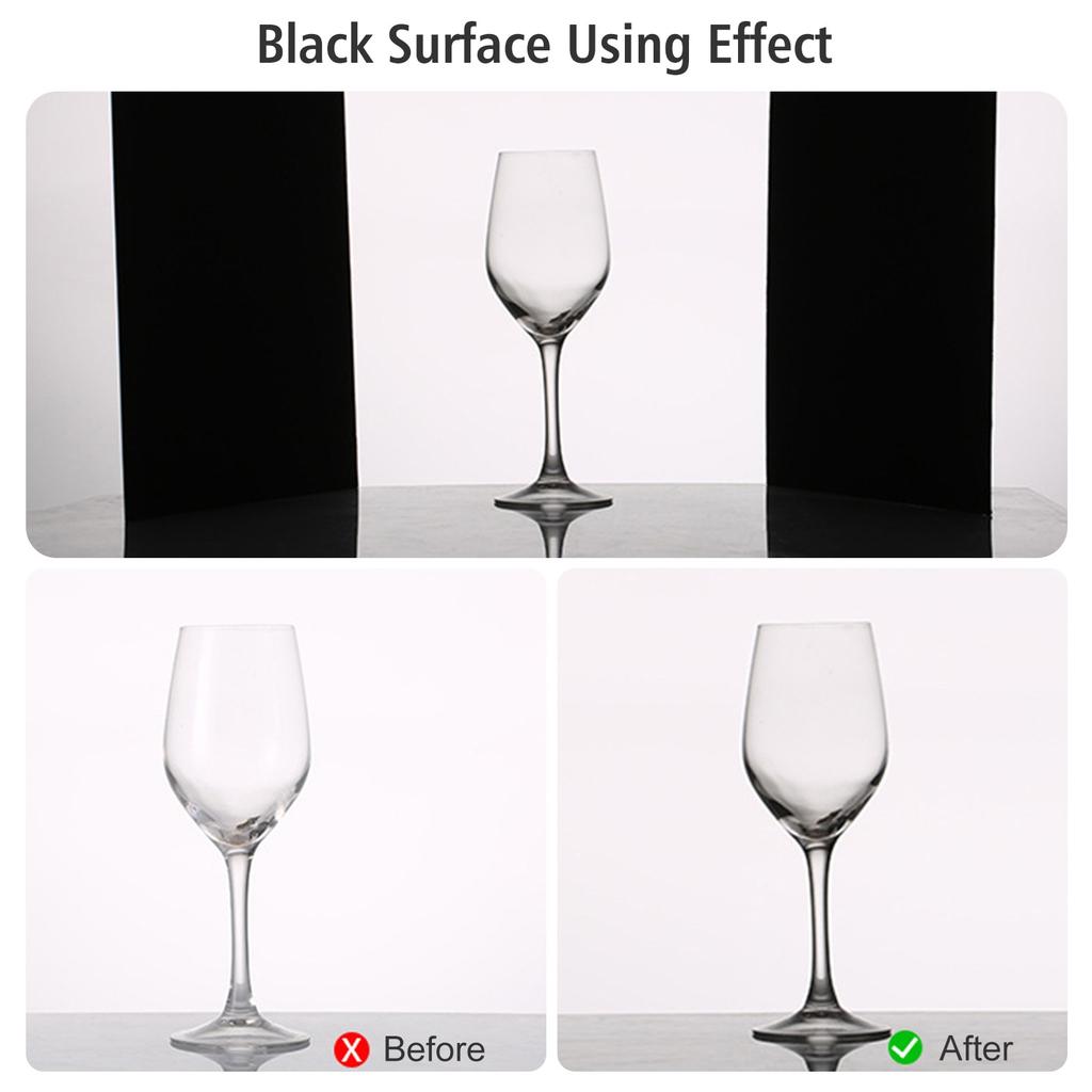 3 In 1 Photography Cardboard Paperboard Folding Photography Reflector Diffuser Board (Black + White + Silver) for Still