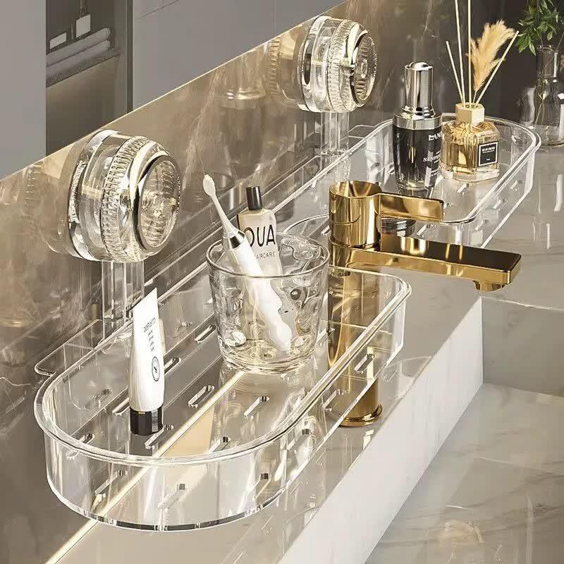 No-Drill Bathroom Washstand Storage Shelf