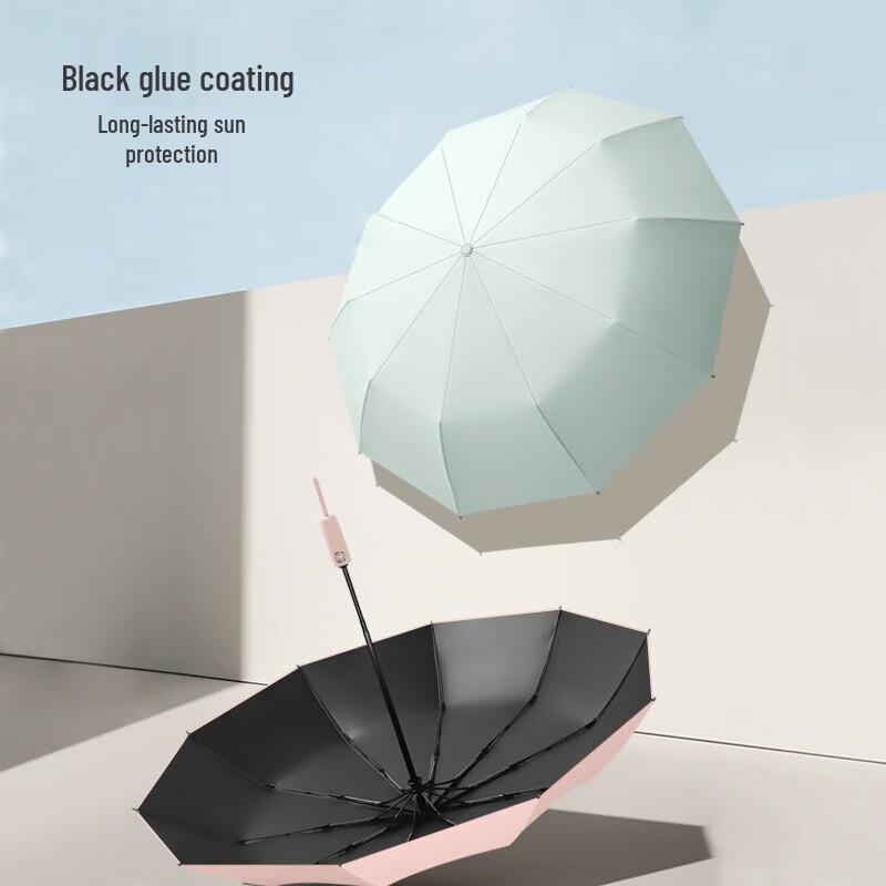 MAYDU Automatic Three-Fold UV Sun/Rain Umbrella