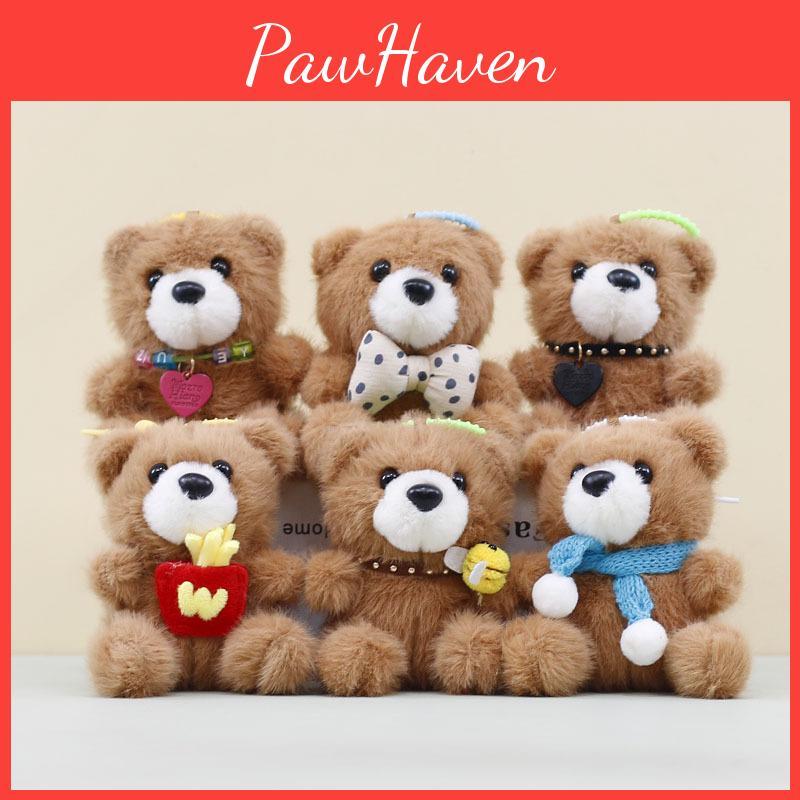 Bear Bow Dress Up Cartoon Doll Stuffed With Plush Pendant Bow Style Dress Bag