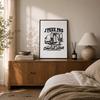Poster J’peux pas je suis Chauffeur livreur J'peux pas minimaliste | Affiche Papier Photo 310 g Finition Perlée Format Taille A4