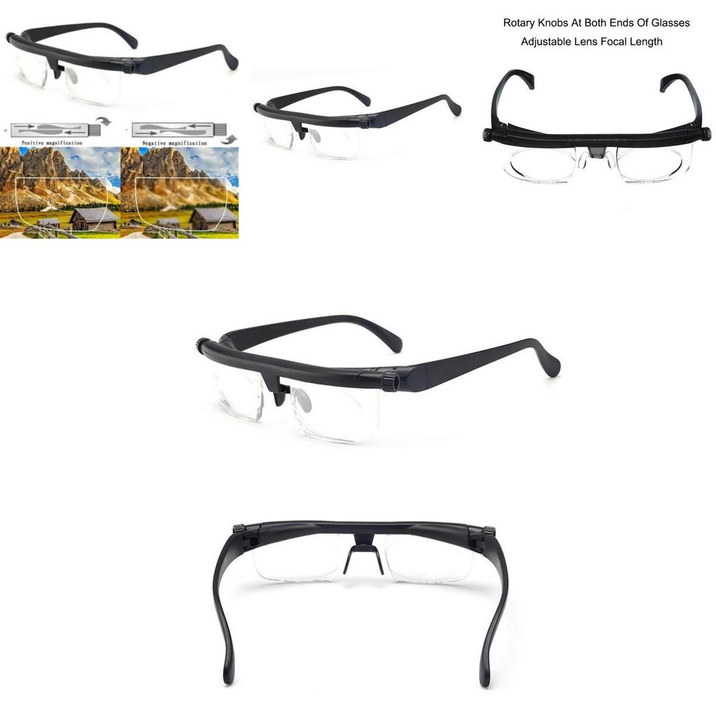 Lens Dial Adjustable Glasses Clear Vision Reading Distance Vision Eyeglasses For Men And Women