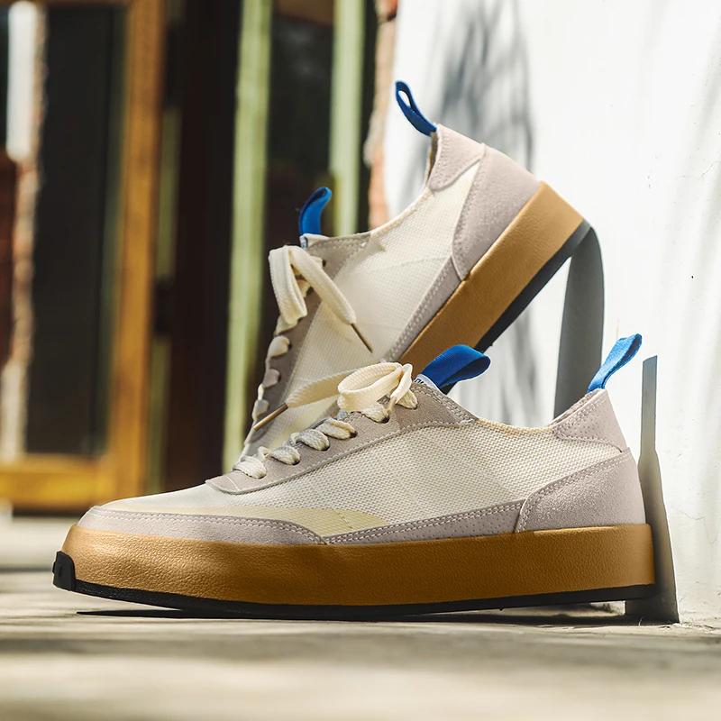 2025 New Casual Ice Silk Canvas Shoes Mesh Men's Shoes High-Quality Retro Soft Sole Sneakers Breathable Comfortable