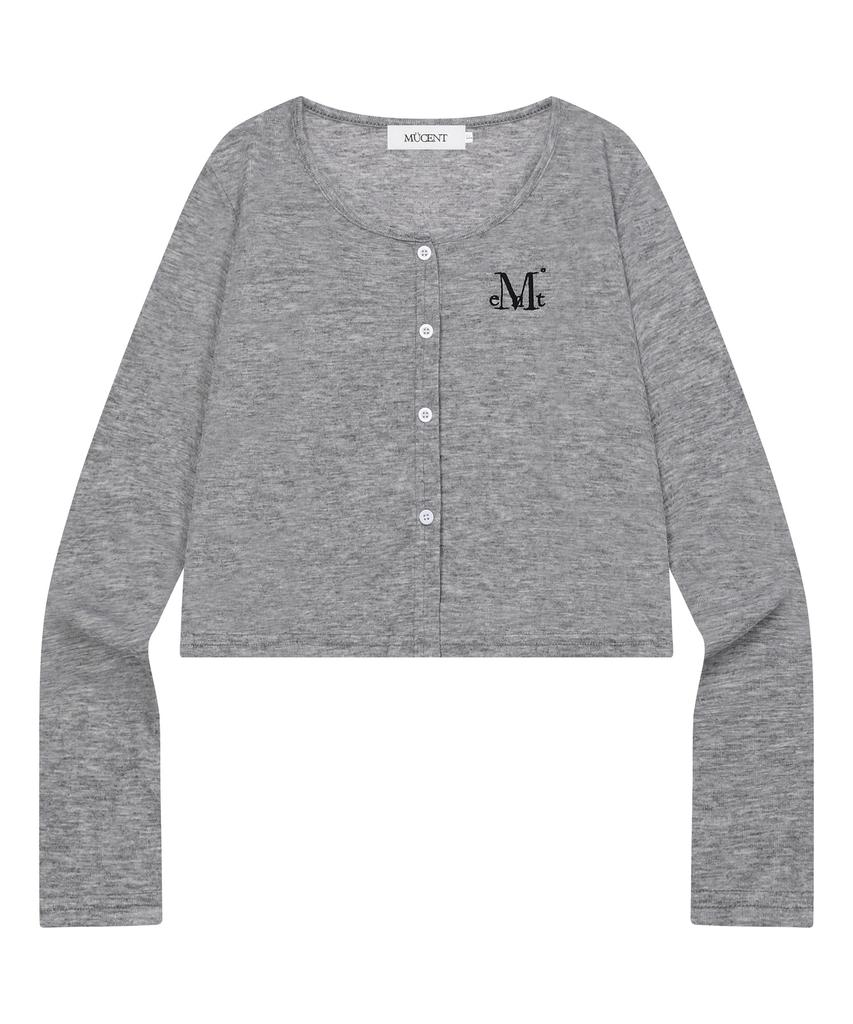 Mucent [Summer] Libeo Button Crop Slim Cardigan (3 Colors)