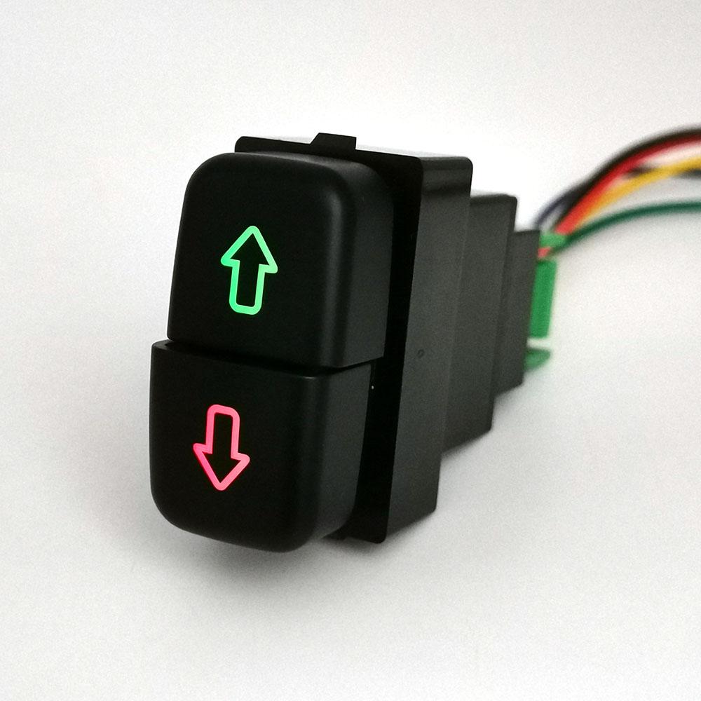 DC12V Car Dual key Switch LED DRL Fan Power on off Radar Switch Button with wire For Mitsubishi Pajero Triton ASX Lancer
