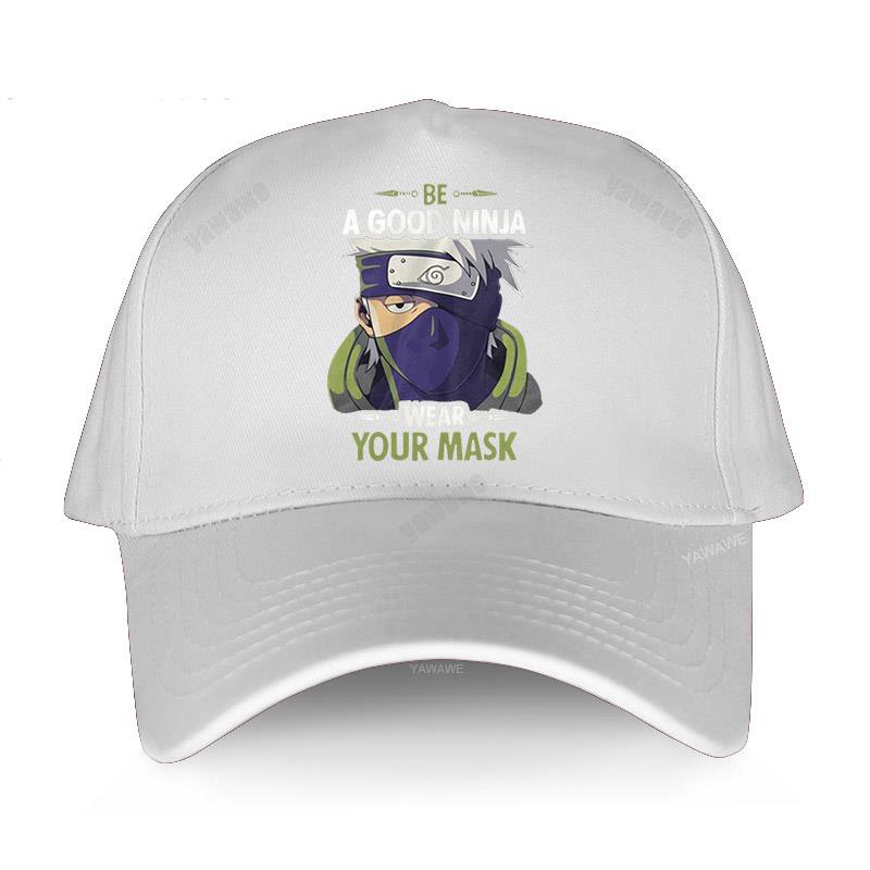 Men Cotton Baseball Cap Hip-hop Hats Anime Manga BE A GOOD NINJA WEAR YOUR MASK Fashion Adult Female Snapback Short Visor Hat