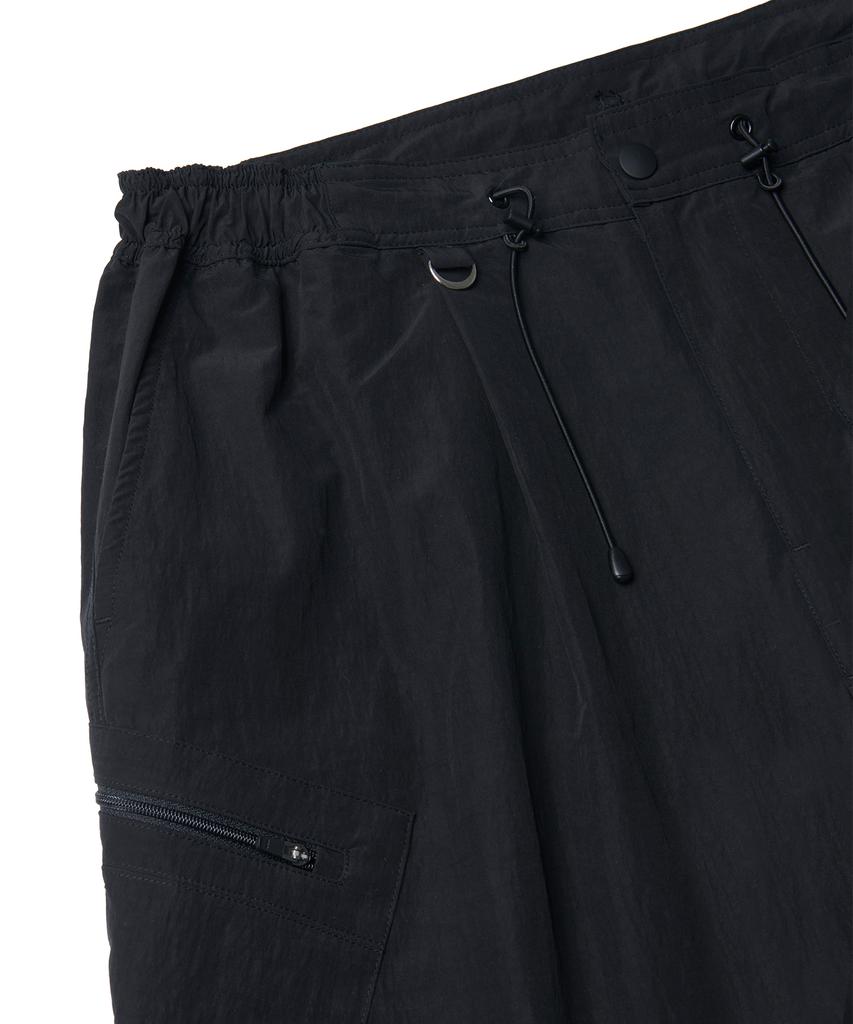 Lamolaeng Pleated Runner Shorts Black