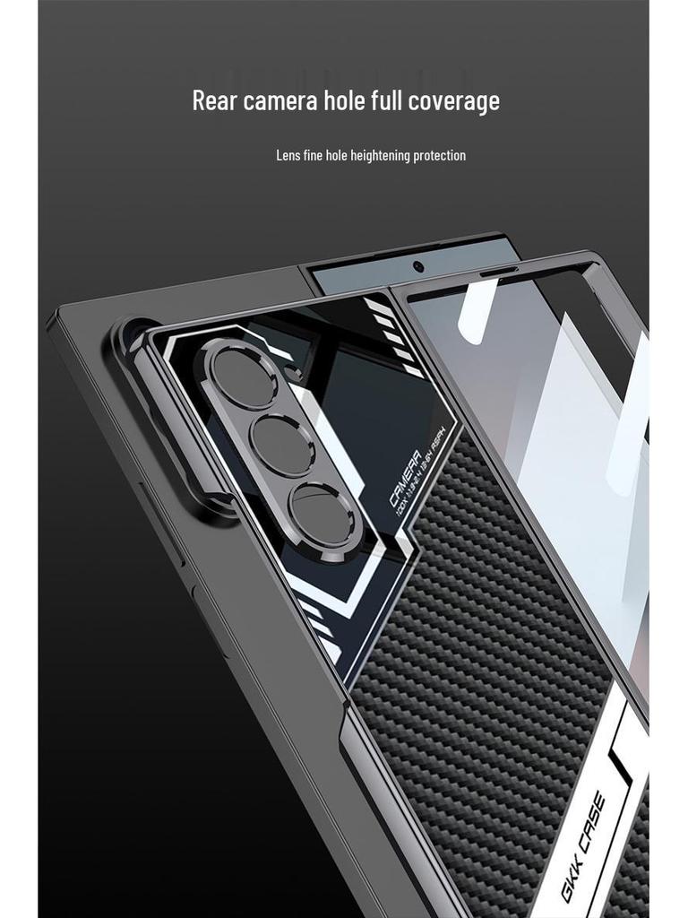 Samsung Z Fold 6 Electroplated Leather Case: Pure Color, E-Sports Design, Anti-Drop Protection