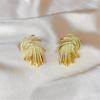 Multifuntional Gold Earrings Party Accessories Trendy Ear Studs Fashion Earrings Metal Texture Suitable for Any Outfit