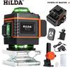 Green Light Precision Laser Level with Remote Control and Wall-Mount, 16-Line Automatic Self-Leveling