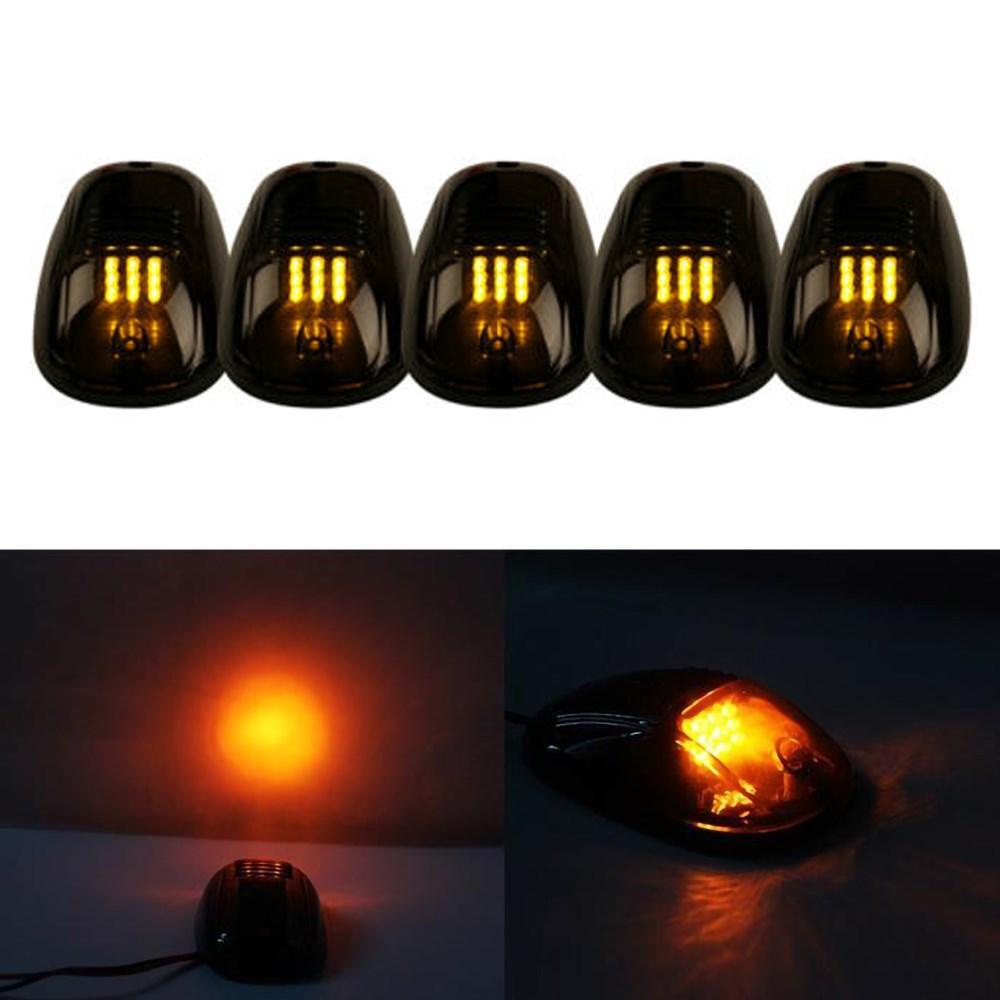 

For 03-16 Dodge Ram 1500/2500/3500/4500/5500 Smoke Cab Roof Marker Light Amber×5