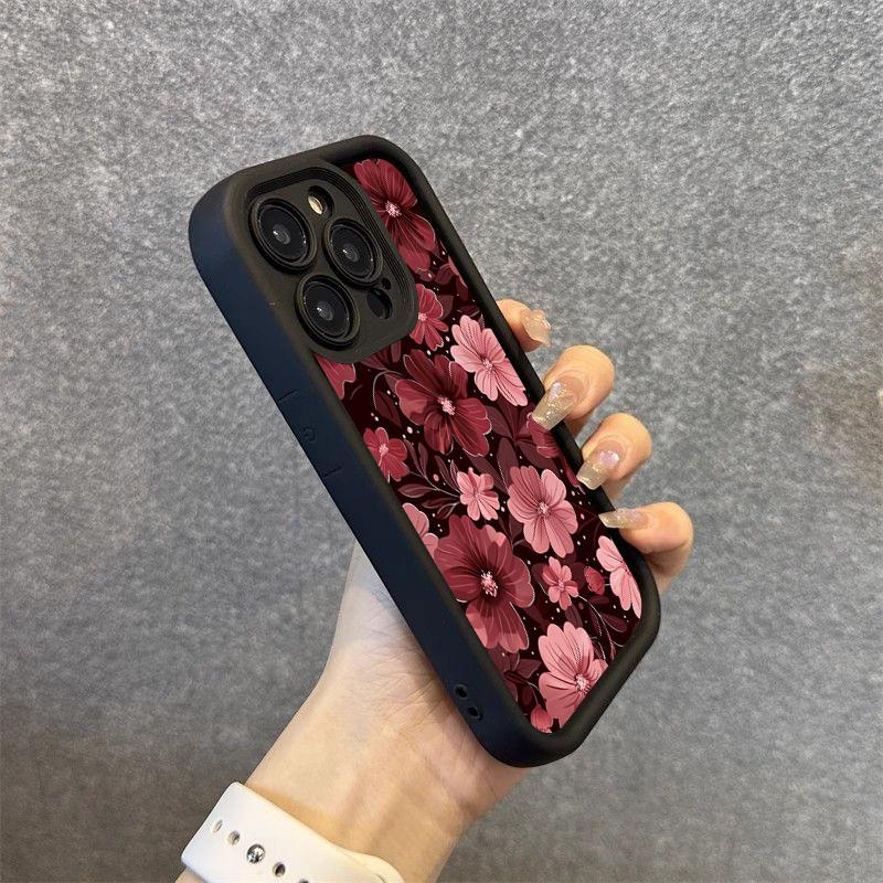 Süßes Rosa Rotes Blumenmuster Handyhülle Für Xiaomi Mi 15T 17 15 14 13 12 14T Lite Poco M7 F7 M6 X7 X6 F4 F5 C40 Pro Ultra 4G 5G