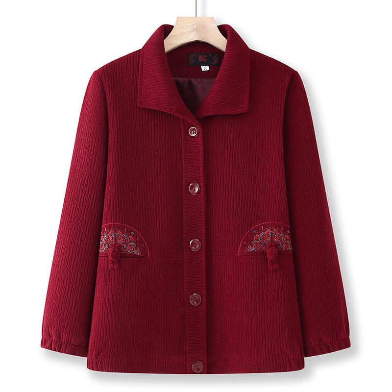 

Стильное весенне-осеннее пальто для женщин 60-80 лет 5XL for 145-155 jin