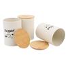 3PCS Airtight Coffee Canister Iron Coffee Bean Storage Container Food Canister Jar with Lid for Kitchen Tea Cereal
