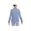 Nike Solid Color Logo Sports Training Casual Sun Protection Quick-Dry Reflective Half-Zip Pullover Long Sleeve T-Shirt Women Tops Blue FB4317-493
