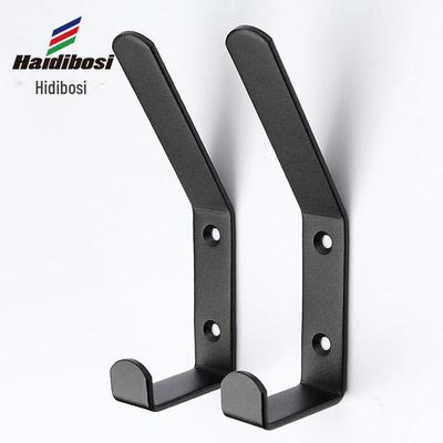 Cabide de parede de metal preto para roupa única