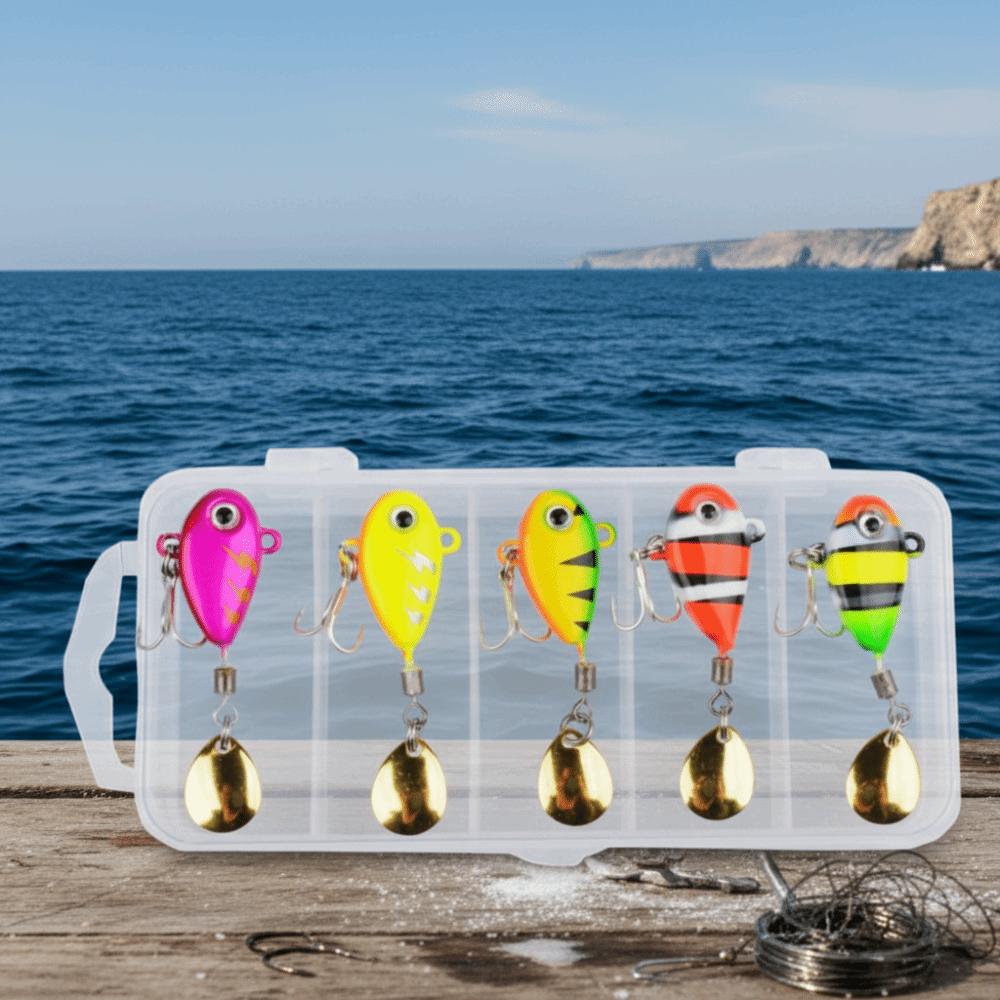 5pcs Vibration Bait Artificial Fishing Bait 3D Fish Eyes Fishing Lures Hooks Fishing Accessories