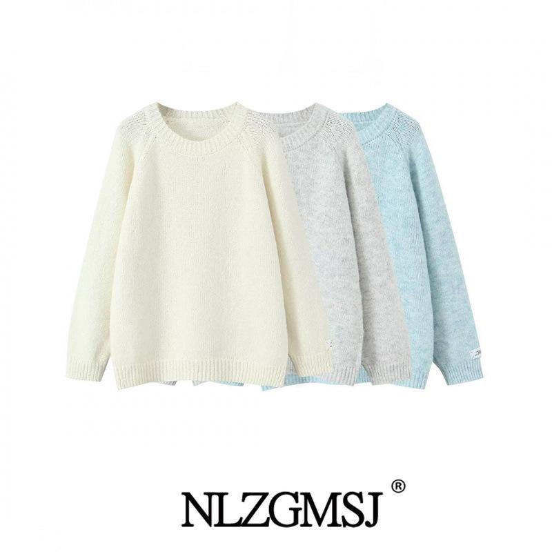 

2025 Winter European & American Mohair Long Sleeve Fashion Pullover Sweater Medium грязно-белый