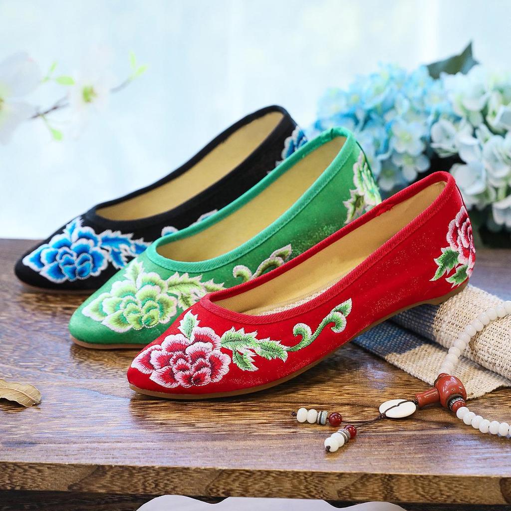 Spitze Zehenpartie Bestickte Frühling & Herbst Pantoletten - Damen Casual Slipper