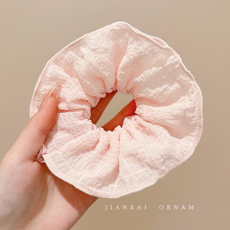 Oversized Lace Large Intestine Hair Ring Women's New High-end Sense Super Fairy Headline Elegant Low-tail Hair Rope Headwear