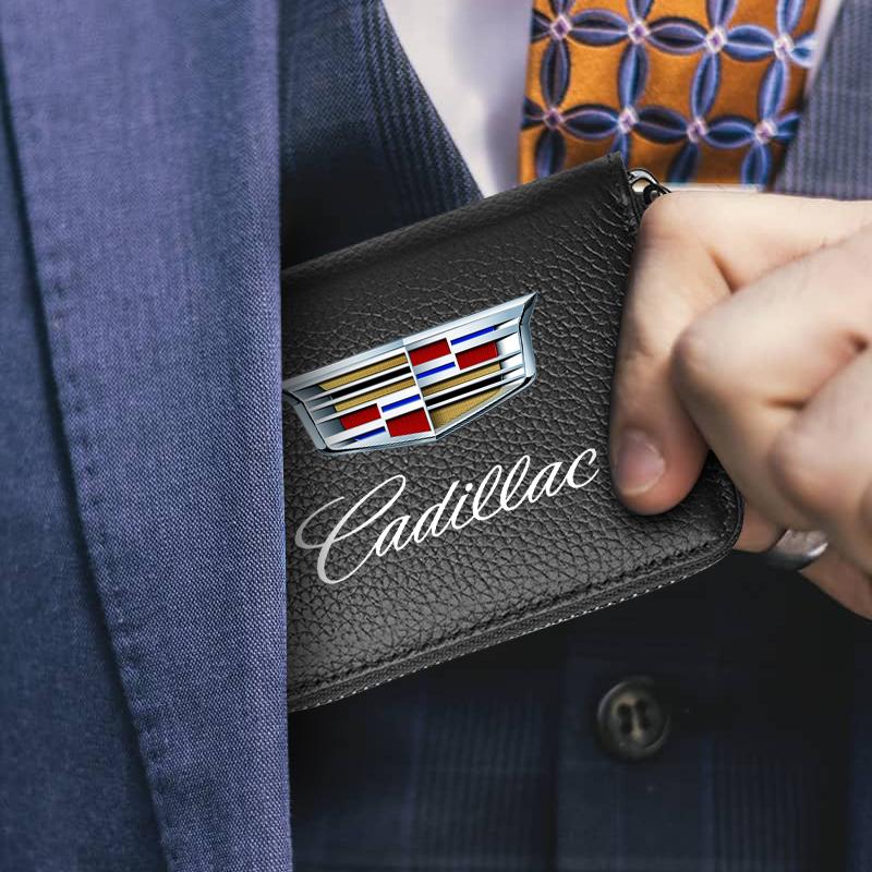 Auto Styling Brieftasche Führerschein Visitenkartenhalter Schlüsseletui für Cadillac XT5 XTS CTS BLS SLS DTS SRX Escalade Tiburon Deville