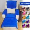 4 Stück/Set Pediküre Sofa Handtuch Fuß SPA Sofa Handtuch Kosmetikstudio Fußpolster Handtuch Massagesessel Laken Sauna Fußmassage Badetuch