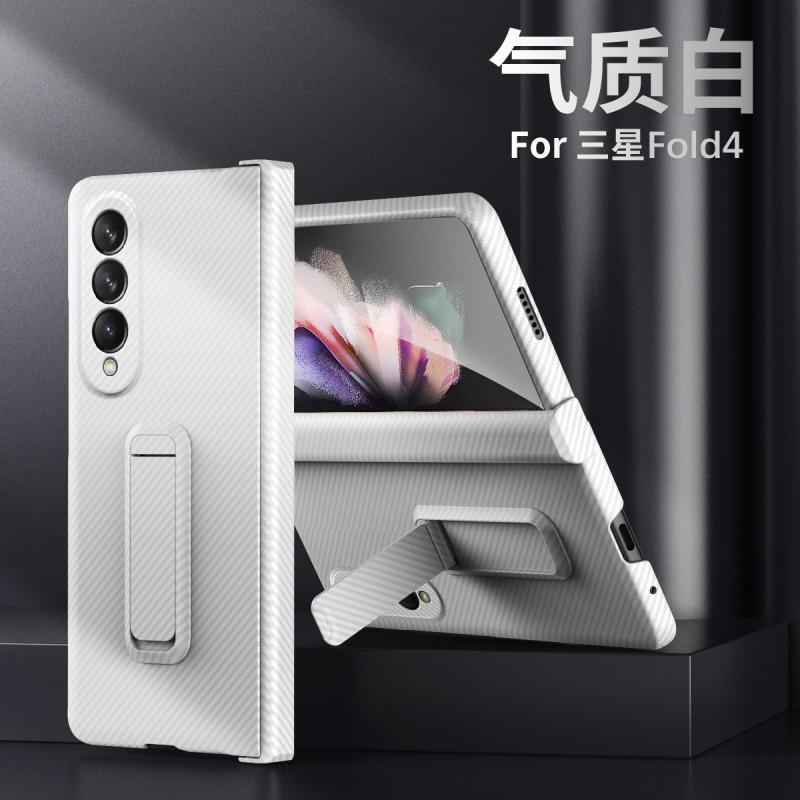 Foldable Phone Case Galaxy Z Fold4 With Kickstand Full Coverage PC Shell Shockproof Anti-Scratch Protective Cover In