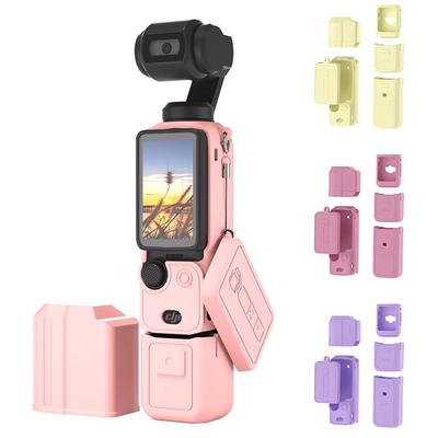 Camera Case For DJI OSMO Pocket 3 Silicone Protective Cover Anti-Scratch Handle Lens Cap Protector Case Camera Shell Accessories