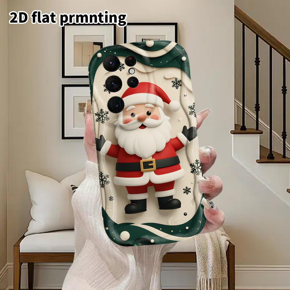Phone Case: 2D Flat Samsung Galaxy A34 A35 M05 M06 S20 S22 S21 FE Plus 5G Protective Case, Couple Style, Red Clothes with Black Belt, Christmas and Ha