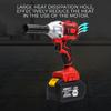 128Vf 520Nm 3500rpm Brushless Cordless Wrench Electric Socket Impact Wrench 19800mah Lithium-lon Battery Power Tools Kit