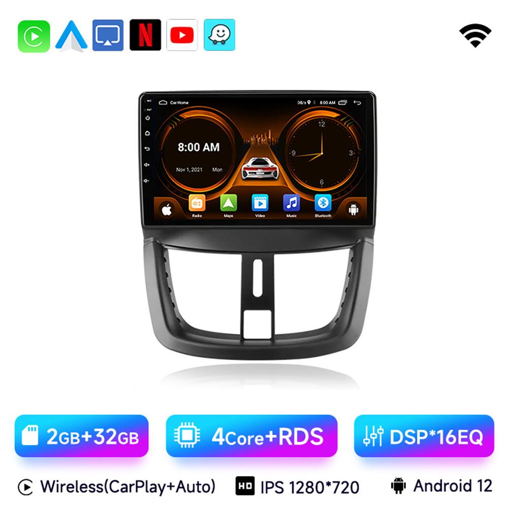 JIUYIN Car Radio For Peugeot 207 207CC 2006 - 2015 Wireless CarPlay Android Auto Car Intelligent Systems No 2 Din 2din DVD
