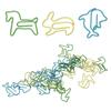 32 Box Paper Clips 3 Colors Innovative Pony Rabbit Dolphin Combo Small Metal Paperclips for Paperwor