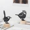 Black Iron Photo Clip Bird Memo Holder for Desktop Use 2Pcs Set