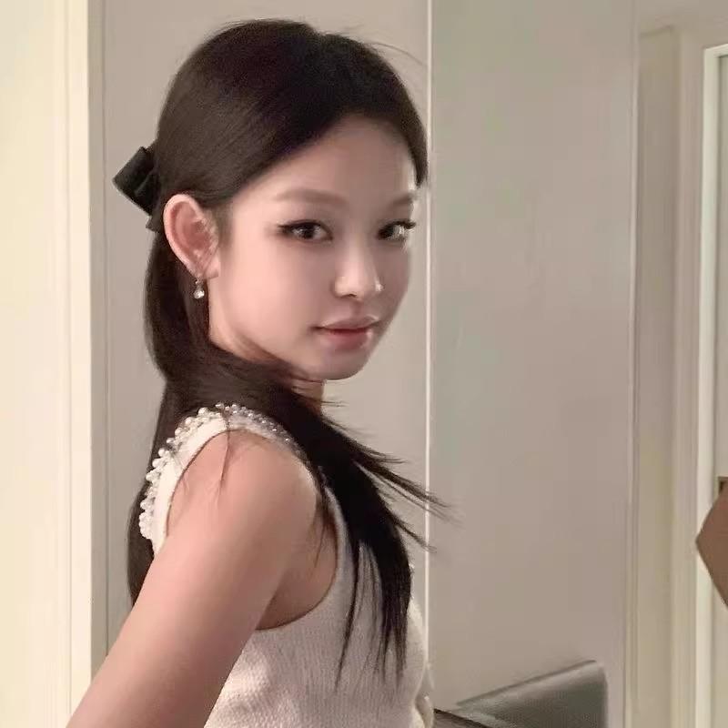 Francuski Luksusowy Czarny Klips Bananowy z Kokardką Damski Klips do Włosów z Tyłu Klips do Kucyka Klips Pionowy Opaska na Głowę Akcesoria do Włosów