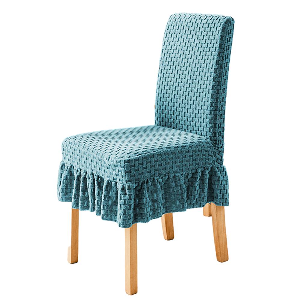 Dining Chair Cover Solid Stretch Chair Protector Cover Slipcover Chair Skirt for Office Wedding Banquet Ceremony Party
