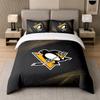 3Pcs Bedding SetPittsburgh Penguins Soft Bed Sheet and Two Pillowcases Home Bedroom Decor