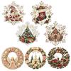 Christmas DIY Hanging Pendant Pearl Rhinestones Wall Ornaments Creative Xmas Tree Charm  For Adults